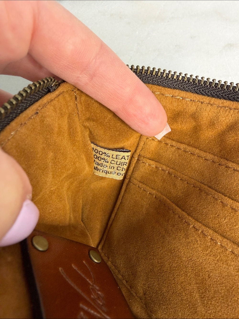 Patricia Nash Cognac Leather Wristlet Wallet - Picture 5 of 5